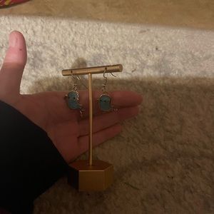 Blue Ghost Tear-Drop Earrings